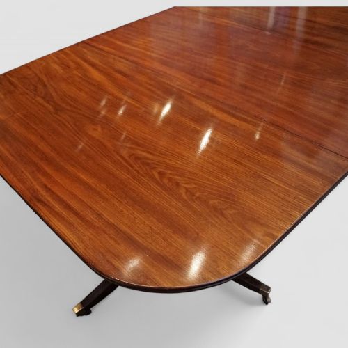 fig 6. Georgian style mahogany twin pedestal dining table