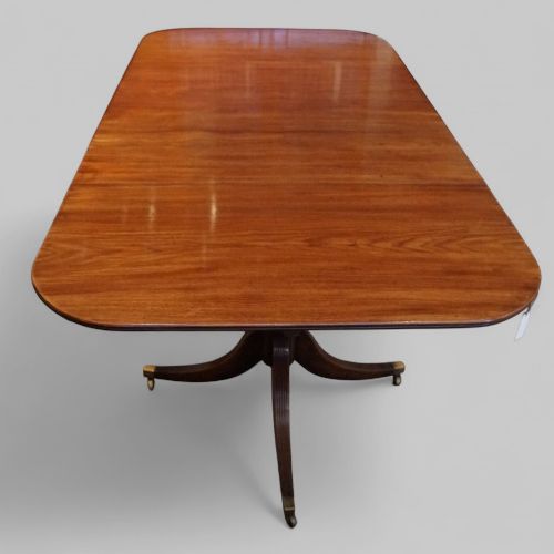 fig 7. Georgian style mahogany twin pedestal dining table