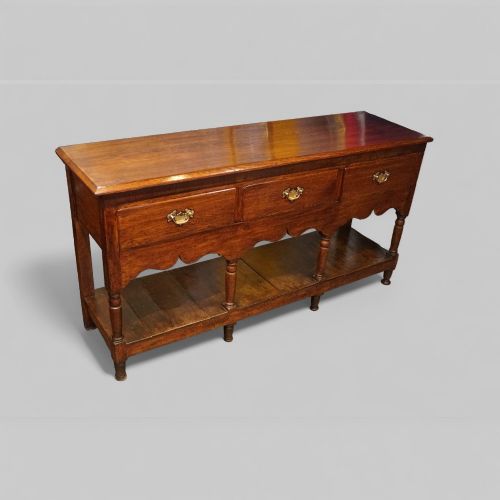 fig 3. 19th century oak pot board dresser base