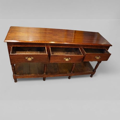 fig 6. 19th century oak pot board dresser base