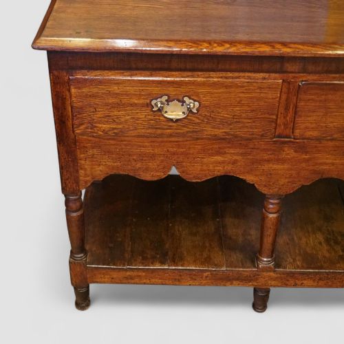 fig 7. 19th century oak pot board dresser base