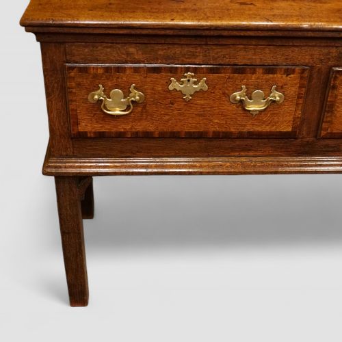 fig 1. Georgian Oak Cross-Banded Dresser Base, c. 18th Century