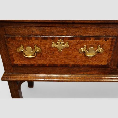 fig 3. Georgian Oak Cross-Banded Dresser Base, c. 18th Century