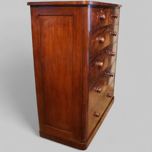 fig 6. Victorian Mahogany Chest of Drawers | Antique Flame Veneer
