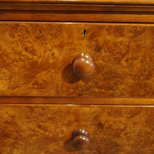 fig 3. Victorian Burr Walnut Chest of Drawers