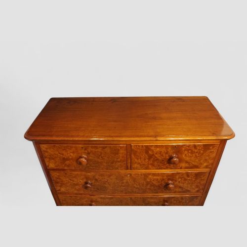 fig 7. Victorian Burr Walnut Chest of Drawers
