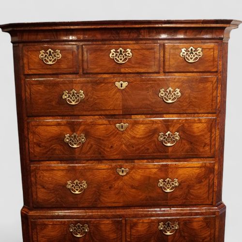 fig 7. Fine George I Walnut Chest on Chest, Early 18th Century