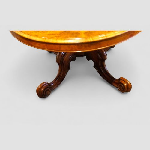 fig 1. Victorian burr walnut oval coffee table