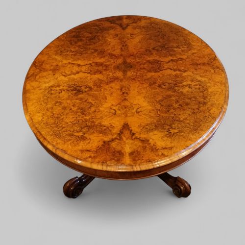 fig 2. Victorian burr walnut oval coffee table