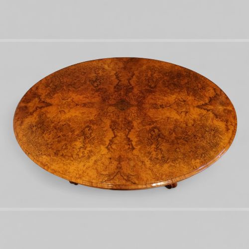 fig 3. Victorian burr walnut oval coffee table