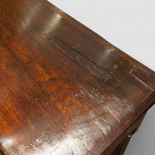 fig 10. 18th Century Oak Dresser Base with Wide Central Dog Kennel