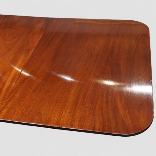 fig 4. Large George V mahogany 3-pillar dining table 368cms long