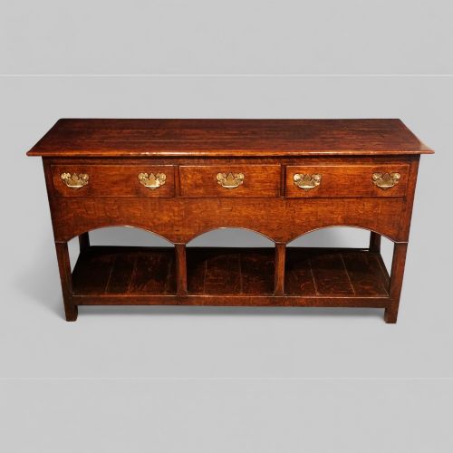 Antique Oak Dresser Base with Pot Board