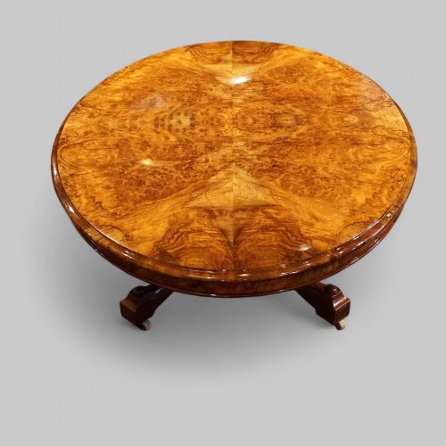 fig 4. Victorian burr walnut oval coffee table