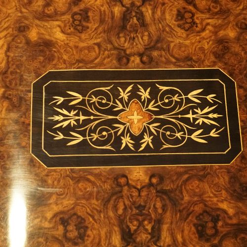 fig 3. Victorian inlaid burr walnut coffee table
