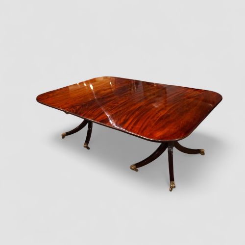 fig 2. Georgian-style mahogany twin-pillar dining table