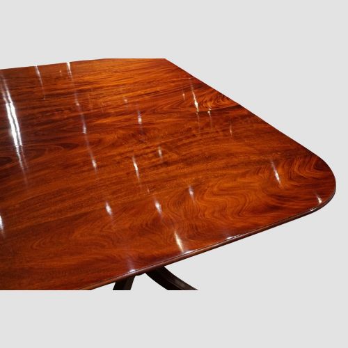 fig 10. Georgian-style mahogany twin-pillar dining table