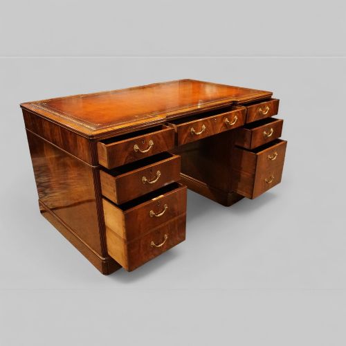 fig 5. Edwardian mahogany partners desk