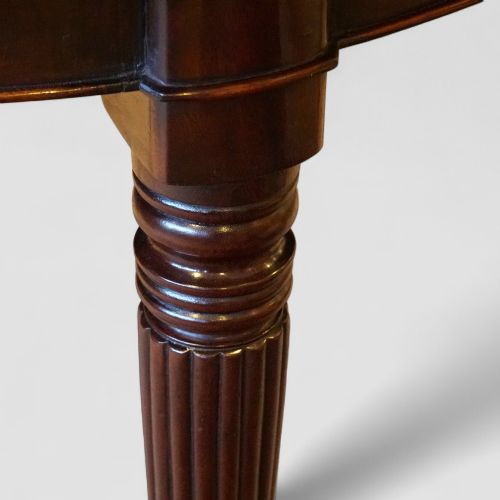 fig 2. Victorian Mahogany Extending Dining Table with Two Leaves and Fluted Legs