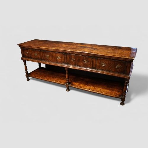 fig 1. 18th century oak pot board dresser base