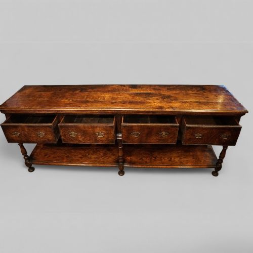 fig 6. 18th century oak pot board dresser base