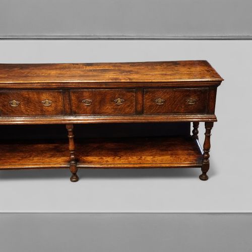 fig 7. 18th century oak pot board dresser base