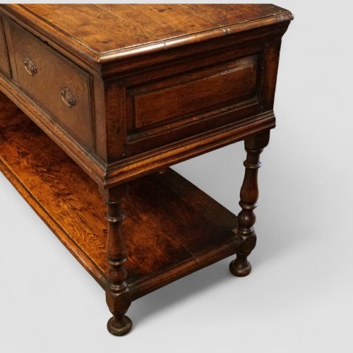 fig 8. 18th century oak pot board dresser base