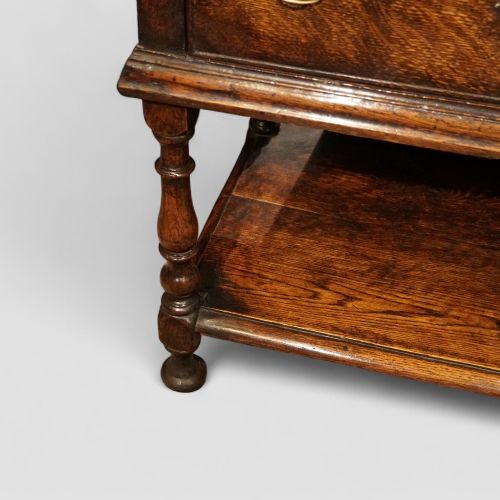 fig 9. 18th century oak pot board dresser base