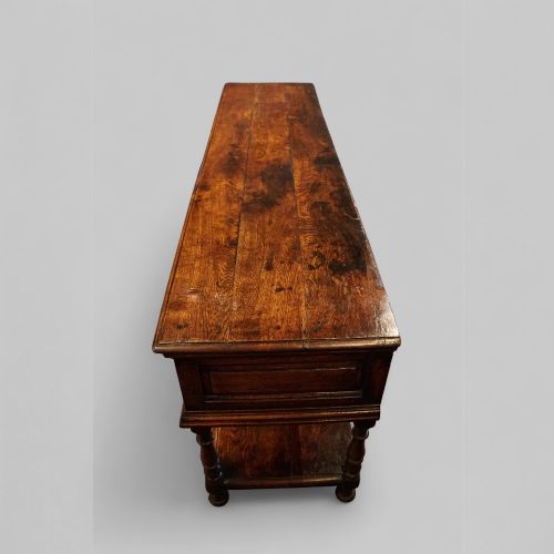 fig 11. 18th century oak pot board dresser base