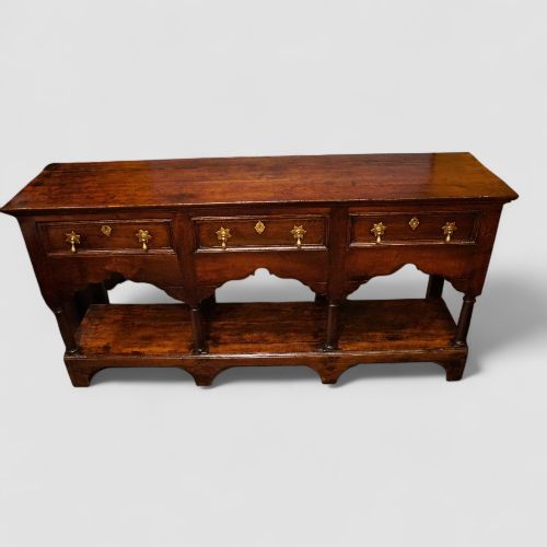 fig 8. 19th century oak pot board dresser base