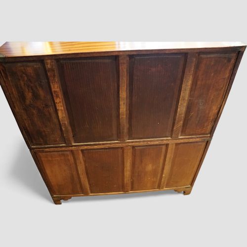fig 6. Victorian camphor wood two-part military campaign chest