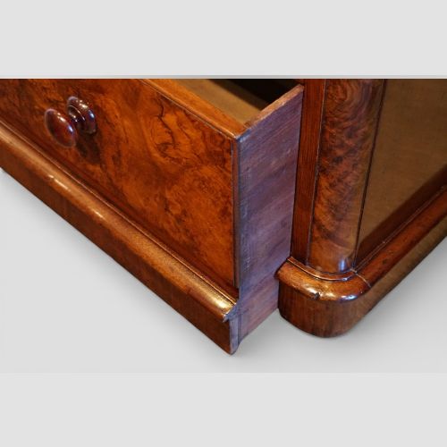 fig 2. Victorian Burr Walnut Chest of Drawers