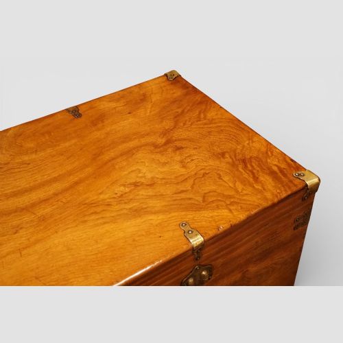 fig 1. George V Camphor Wood Brass Bound Campaign Chest