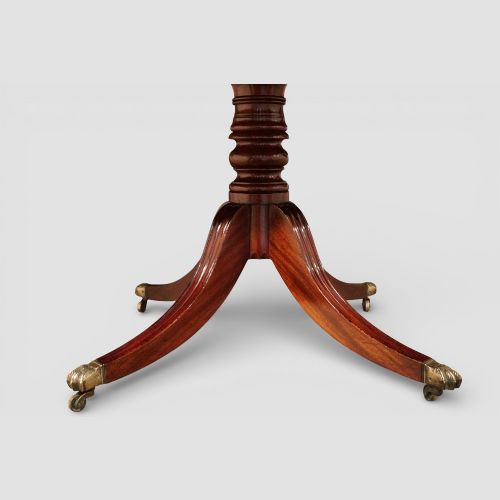fig 4. Regency Style Mahogany Twin Pillar Dining Table – Early 20th Century Cabinetmaker Made