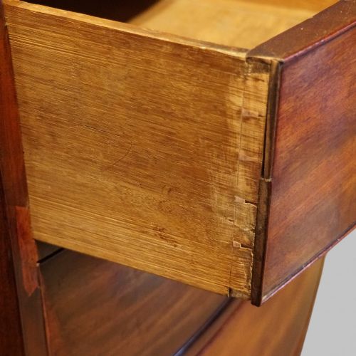fig 2. Regency mahogany small bow front chest of drawers