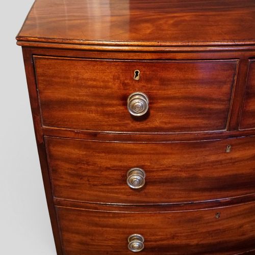 fig 6. Regency mahogany small bow front chest of drawers
