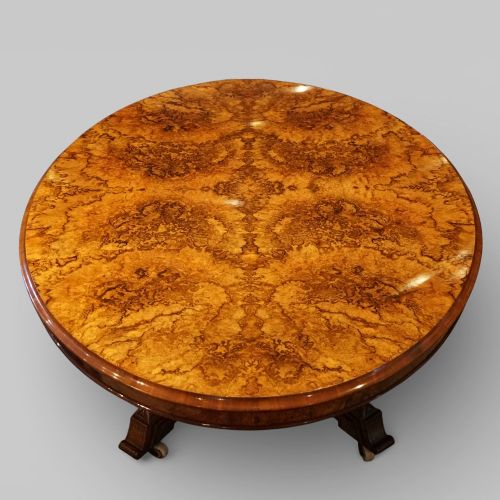 fig 6. Victorian Burr Walnut Coffee Table, c.1860
