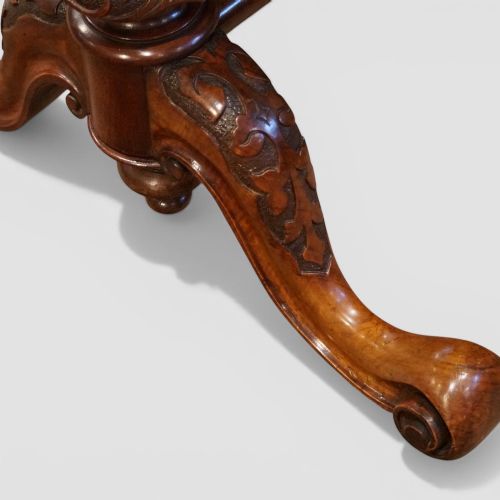 fig 7. Victorian Inlaid Burr Walnut Kidney Desk