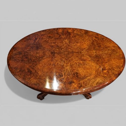 fig 5. Victorian burr walnut oval coffee table