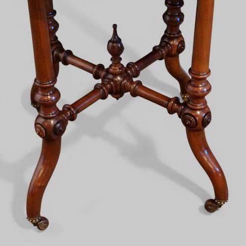 fig 1. Victorian burr inlaid walnut wine table