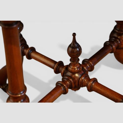 fig 3. Victorian burr inlaid walnut wine table