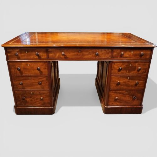 fig 3. Victorian mahogany partners desk