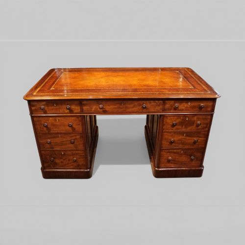 fig 9. Victorian mahogany partners desk