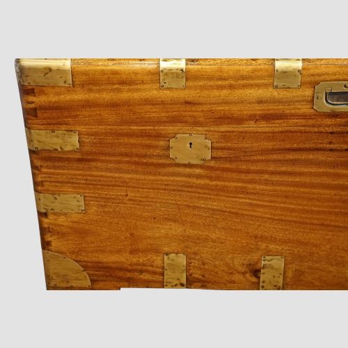 fig 1. Victorian Brass Bound Camphor Wood Campaign Chest / Trunk, c.1870–1880