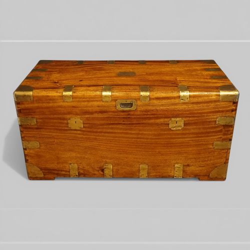 fig 3. Victorian Brass Bound Camphor Wood Campaign Chest / Trunk, c.1870–1880
