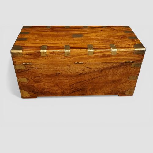 fig 5. Victorian Brass Bound Camphor Wood Campaign Chest / Trunk, c.1870–1880
