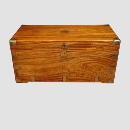 fig 8. Victorian Brass Bound Camphor Wood Campaign Chest / Trunk, c.1870–1880