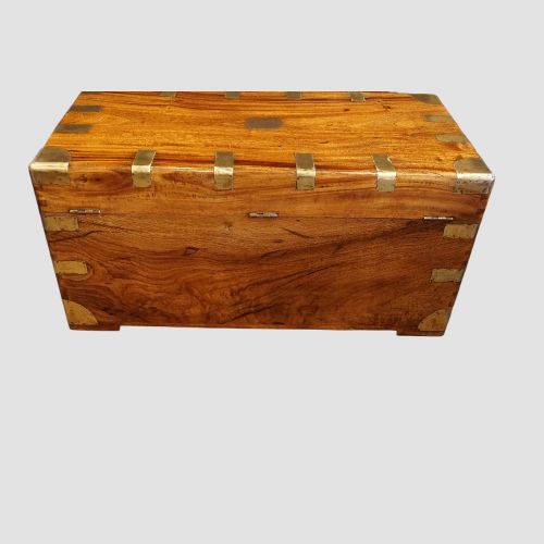 fig 9. Victorian Brass Bound Camphor Wood Campaign Chest / Trunk, c.1870–1880