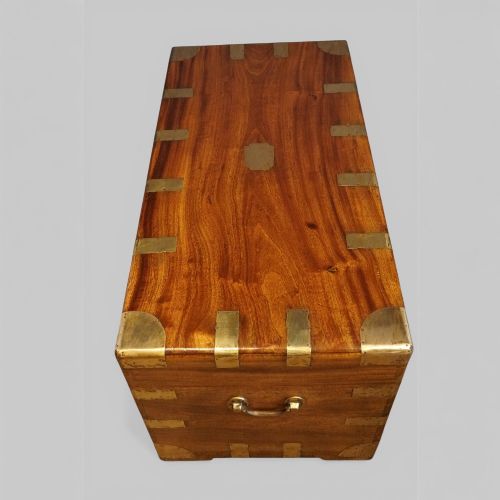 fig 10. Victorian Brass Bound Camphor Wood Campaign Chest / Trunk, c.1870–1880