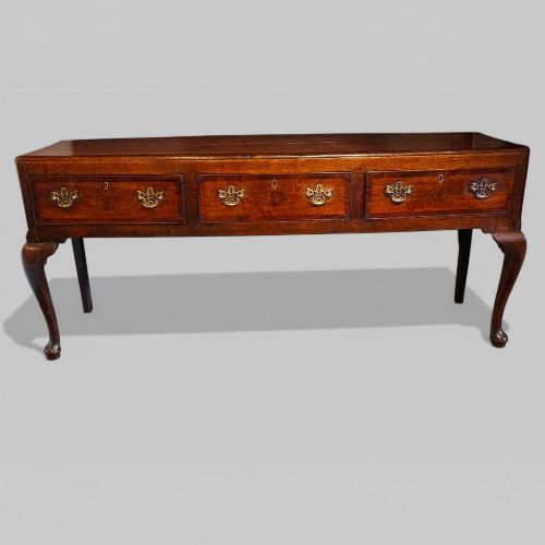 fig 6. Georgian oak cabriole leg dresser base